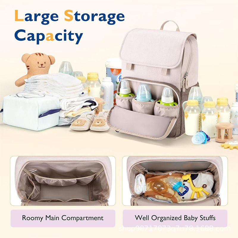 Amazon nueva mochila de pañales, mochila unisex, mochila de pañales grande con almohadilla de cambio de pañales