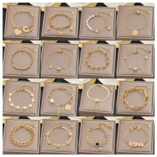 亿闽百款手链欧美18k金色不掉色钛钢女简约百搭ins个性时尚手饰品