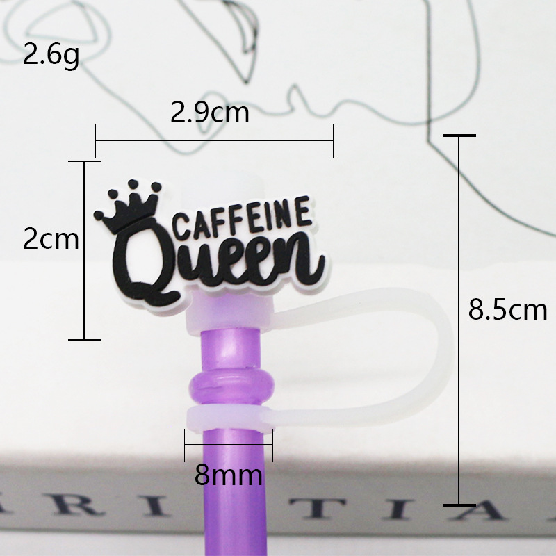 Tapa de paja Spot 7-8mm silicona linda mini muñeca parche tapón a prueba de polvo decoración de pajitas tapón a prueba de polvo