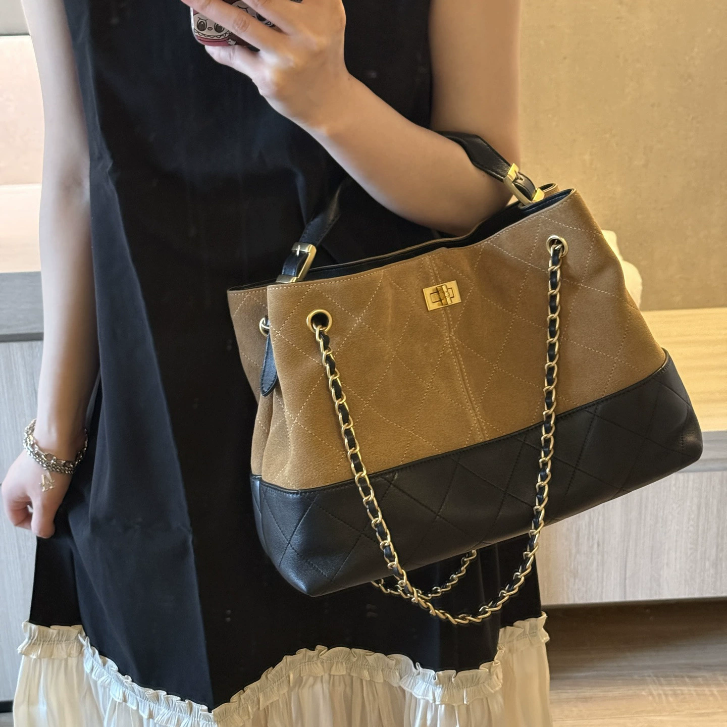 Компактная ретро универсальная сумка под мышку, цепочка, стиль Chanel