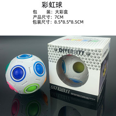 Cross-border children's rainbow ball Rubik's cube toy 12-hole decompression intellectual toy puzzle decompression magic ball gift toy