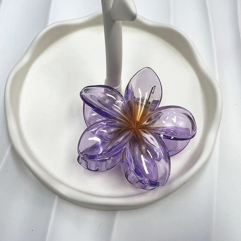 8cm 보라색 바닥 오렌지 하트