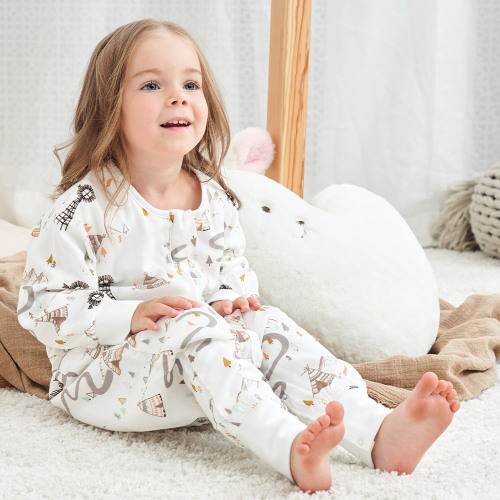 Spring and autumn four-layer bamboo cotton gauze split-leg children's sleeping bag infant anti-kick quilt long-sleeved baby sleeping bag summer