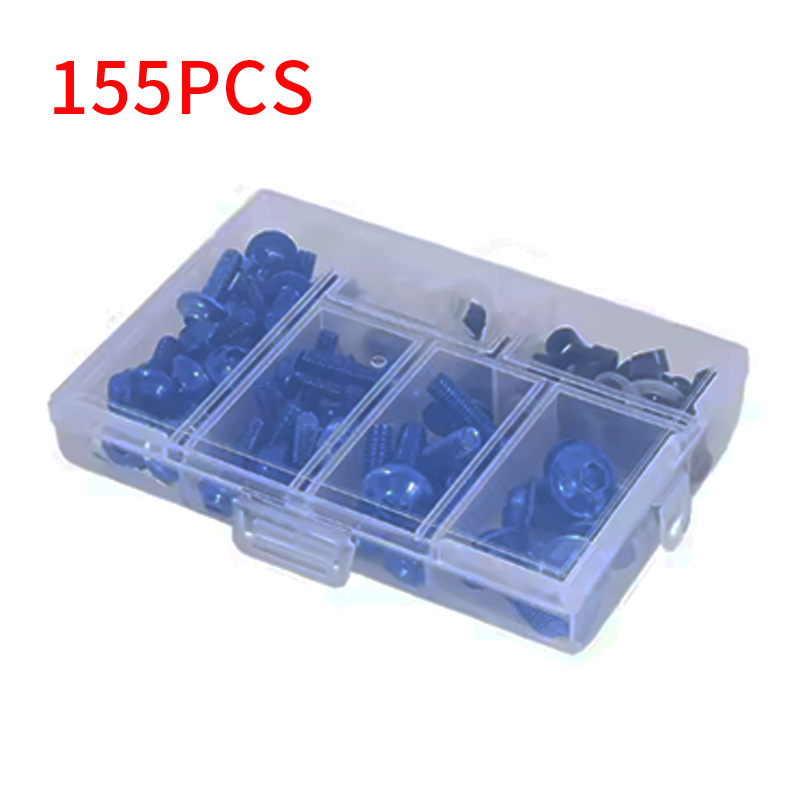 Juego de Tornillos para Carenado de Motocicleta 155pcs 177pcs 195pcs de Aluminio