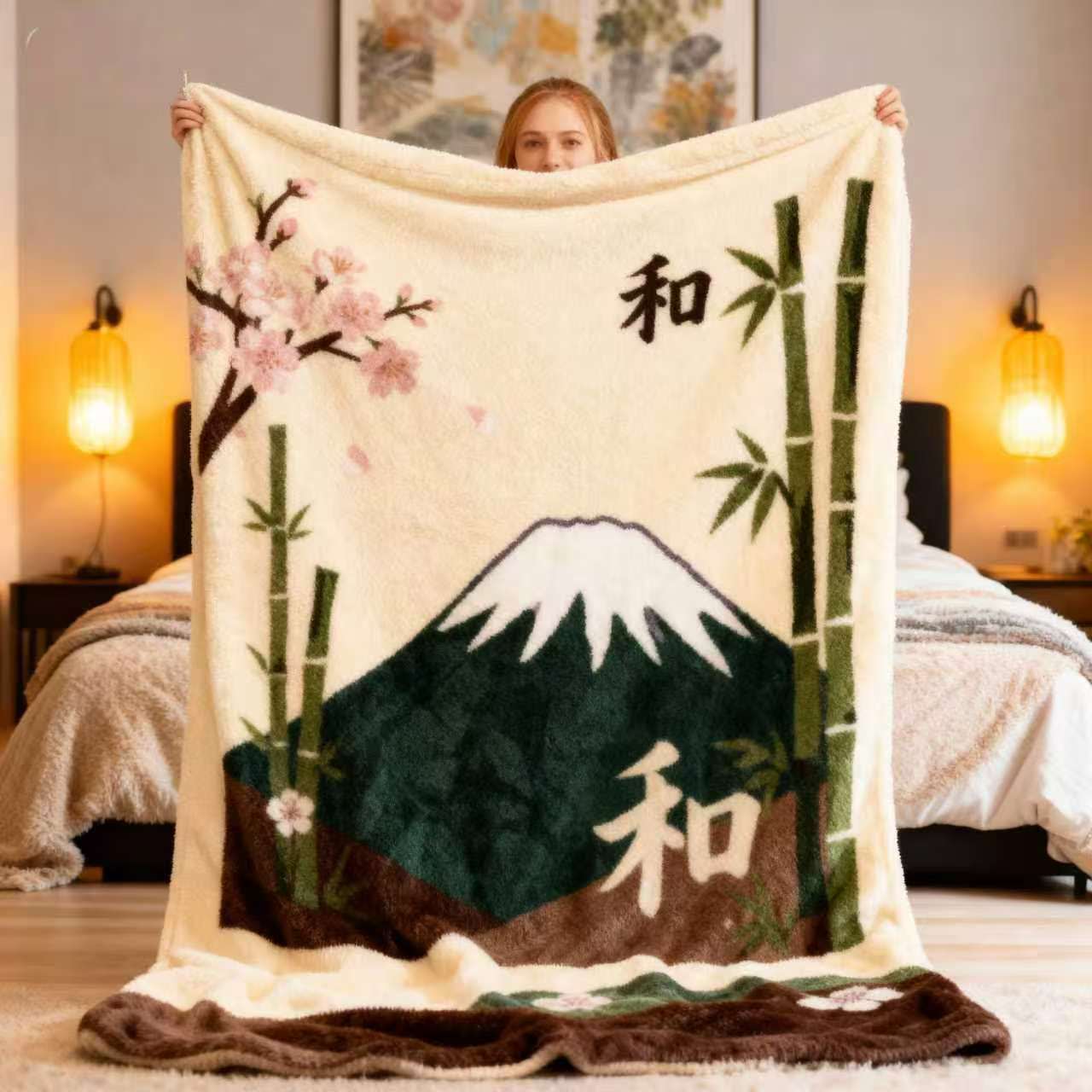 可定制法兰绒毛毯数码印花一件起订午睡盖毯工厂代发防寒盖腿