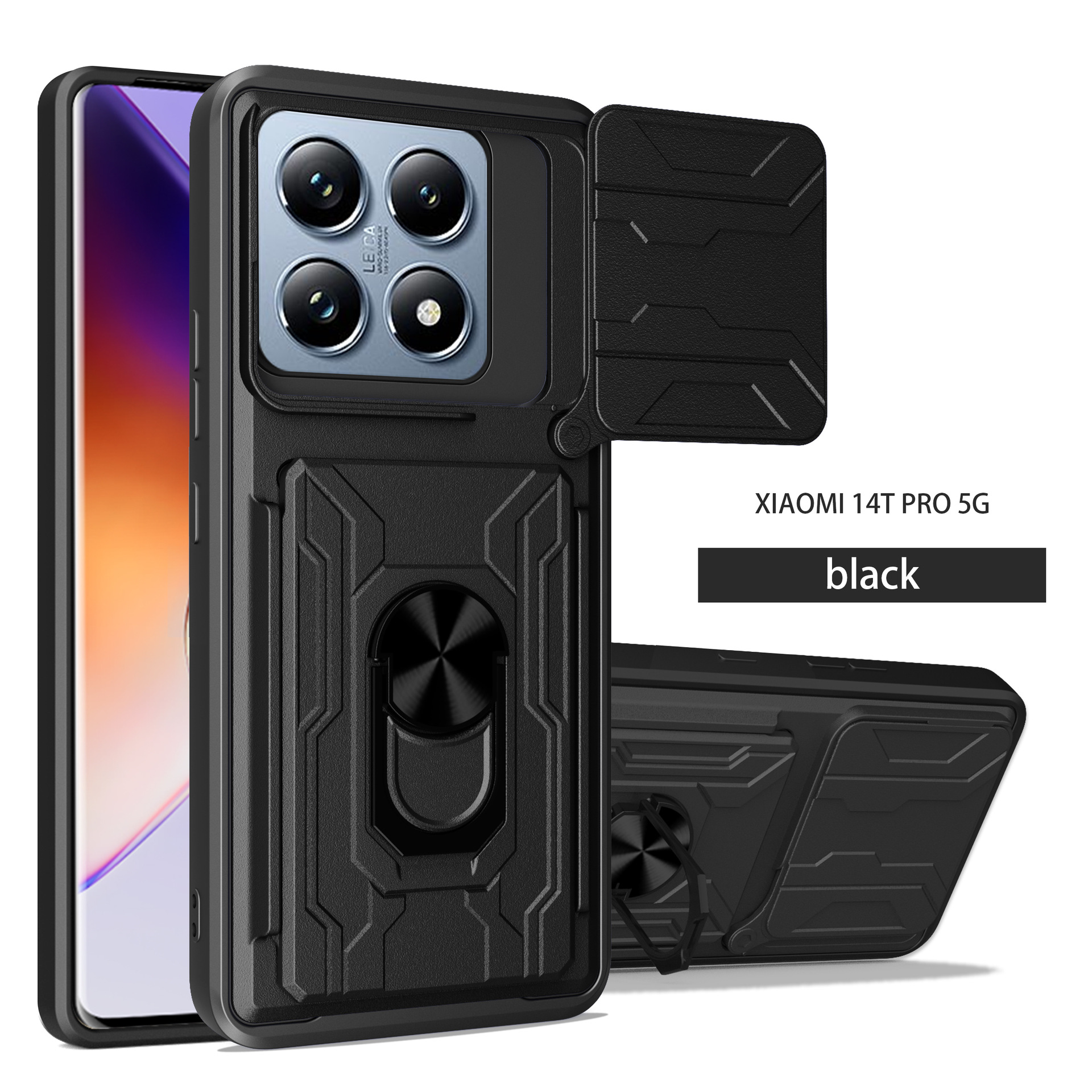Aplicable a XM 14T / 14T PRO bolsas de tarjetas TPU + PC armadura caja de teléfono celular a prueba de caídas image 1