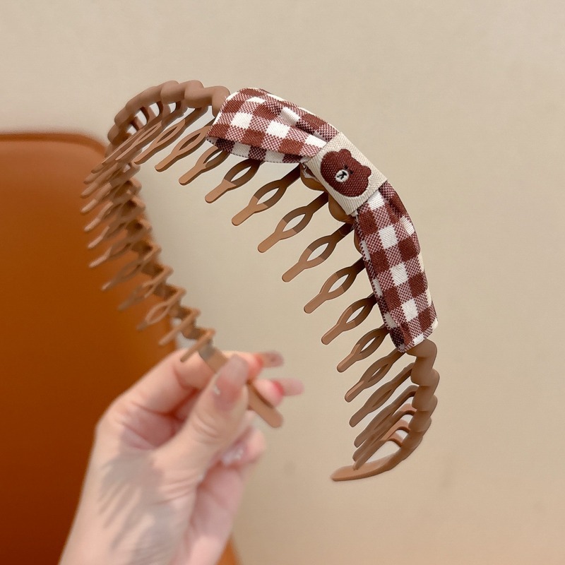 Niños cabello roto flores de otoño y invierno nuevo color café leche correa dientes antideslizante bandas de cabello niñas no atar cabello tocado