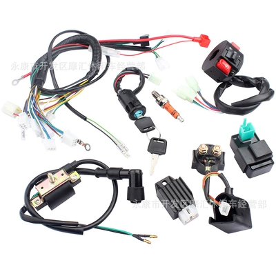 Off-Road Motorcycle Atv Four-Wheel Atv 50-125Cc Full Vehicle Wiring Harness Ignition System Cdi Start Switch (Power supply, ignition system accessories)