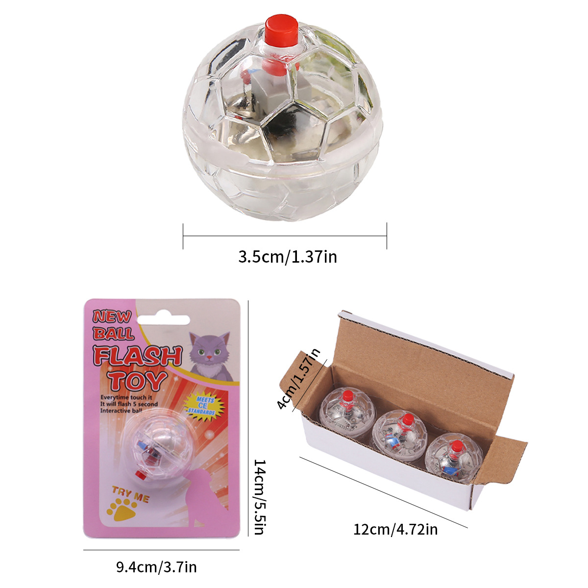 Juguetes eléctricos para gatos Bola luminosa para aliviar el aburrimiento Bola automática para gatos Productos para mascotas Bola de juguete para gatos Juguetes para gatos