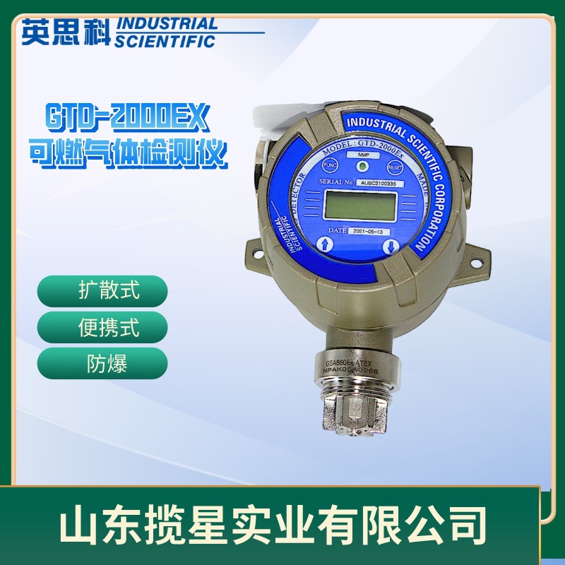 英思科GTD-2000EX扩散式探测器氢气甲烷固定式单一可燃气体检测仪