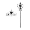 Set, children's accessory for princess heart-shaped, magic wand, “Frozen”