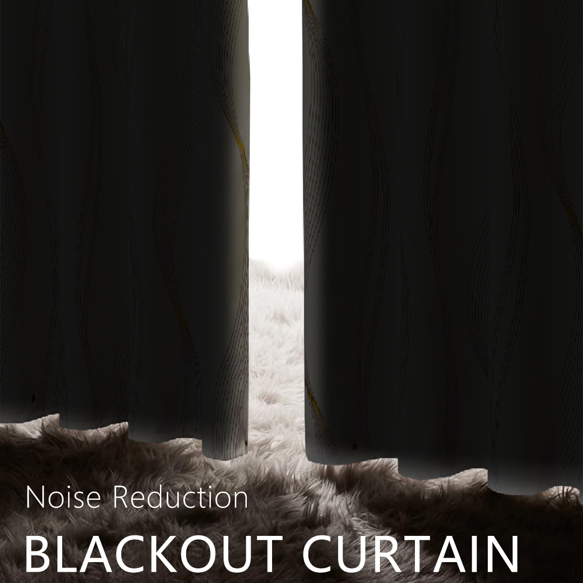 Amazon de alta precisión estampado ondas perforación cortina de sombra dormitorio sala de estar cortina de sombra solar TEMU