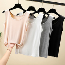 夏季无袖打底背心女莫代尔无痕修身显瘦内搭女背心舒适休闲打底衫