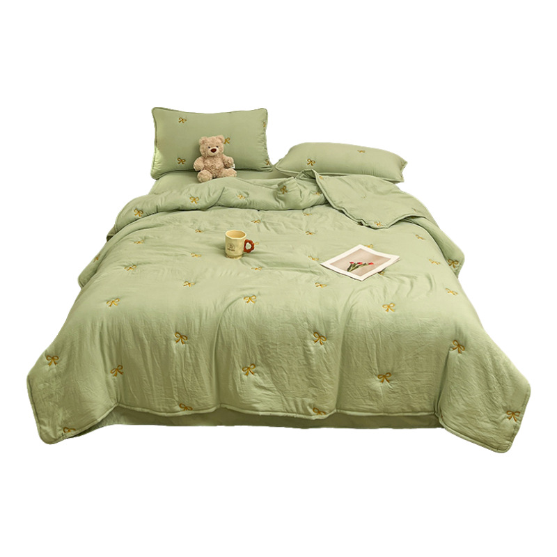 Collado de verano Collado de aire acondicionado Collado fresco de verano Clase A Dormitorio individual Doble fibra de soja Collado fresco fino lavable a máquina