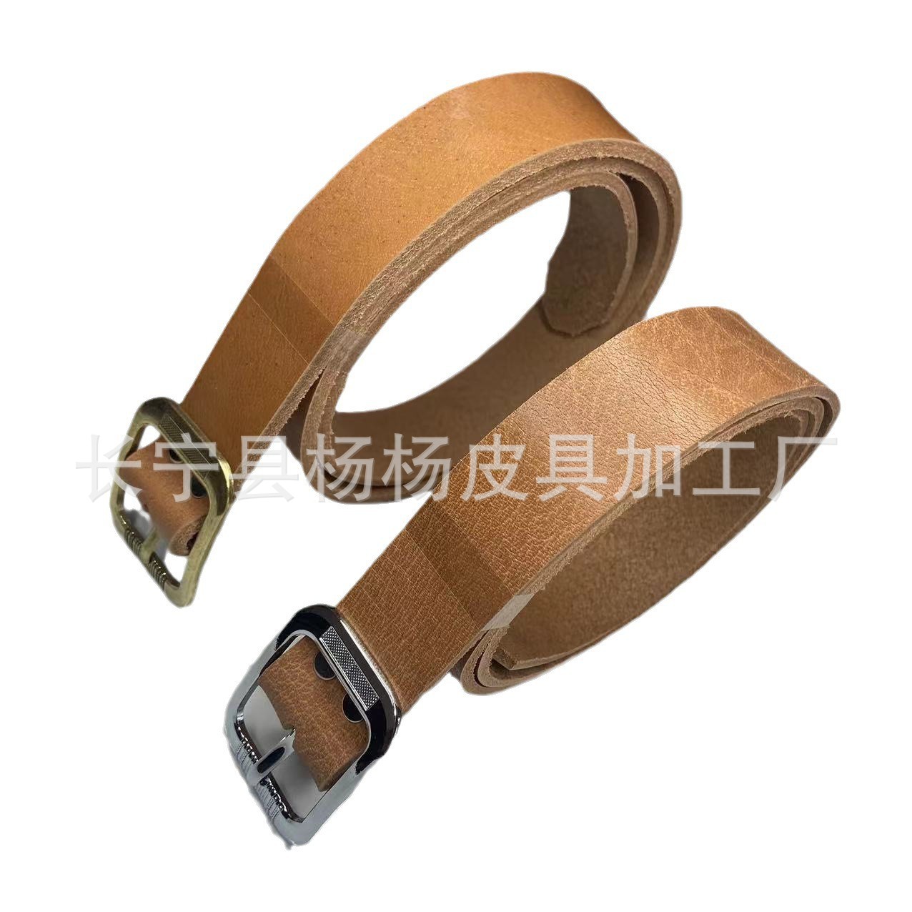 최상급 황갈색 가죽 3.2cm 폭 [일자 버클]