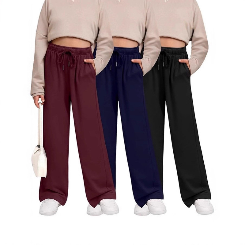 Cross-Border Popular Three-Piece Set of Men's Jogging Pants, Aliexpress Us Size Drawstring Elastic Waist Sweatpants, Solid Color Large Size Long Pants Cross-Border Popular Three-Piece Set of Men's Jogging Pants, Aliexpress Us Size Drawstring Elastic Waist Sweatpants, Solid Color Large Size Long Pants