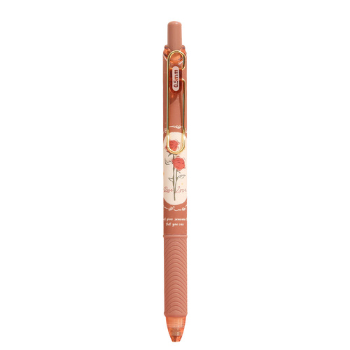 Mule Rose and Poetry Press Pen Creative Gel Pen Student High-Looking Black Signature Pen 0.5ST Head Water Pen