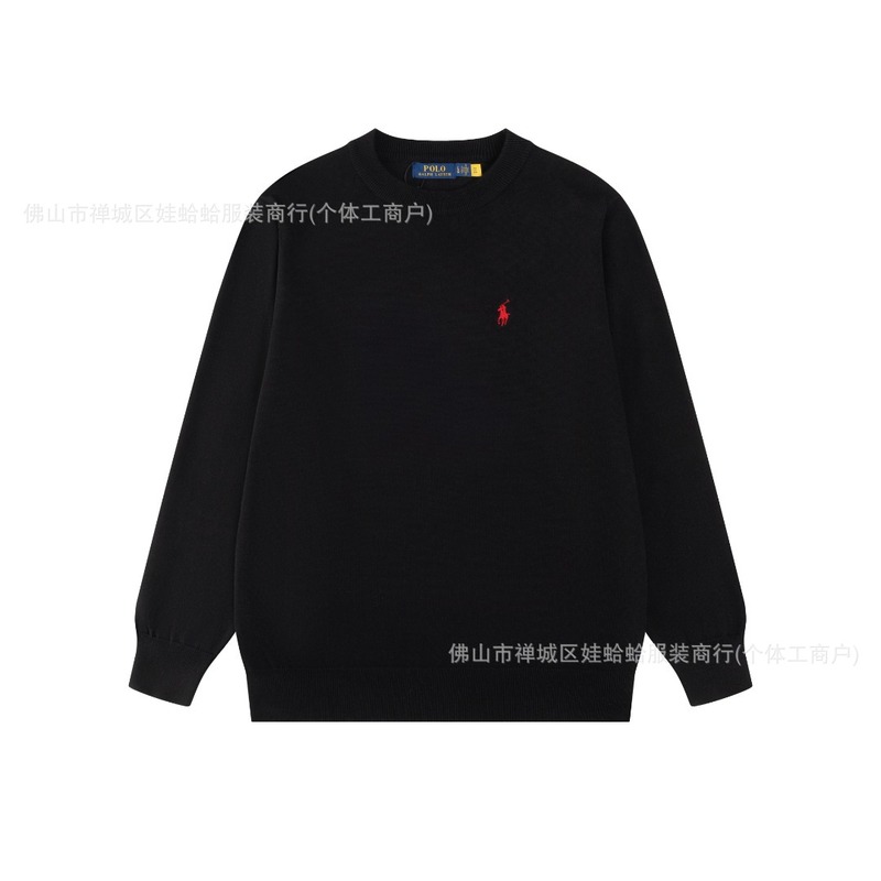 25年秋季新款韩系经典logo小马刺绣圆领套头毛衣休闲男女同款|undefined