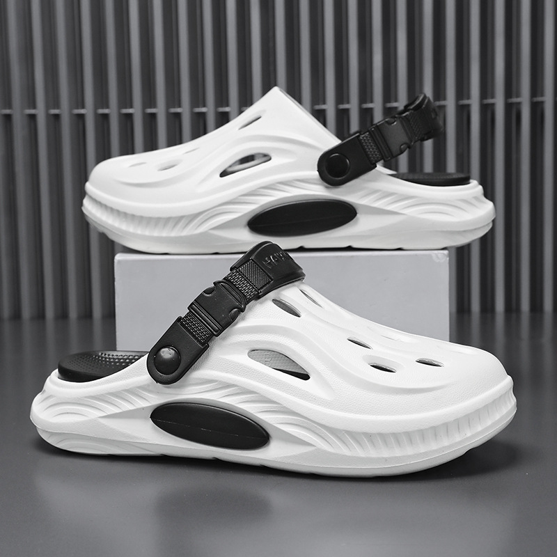 Primavera y verano hogar casual perezoso transpirable multicolor zapatos planos de fondo plano cómodo fuera de la playa zapatos perezosos de hombre