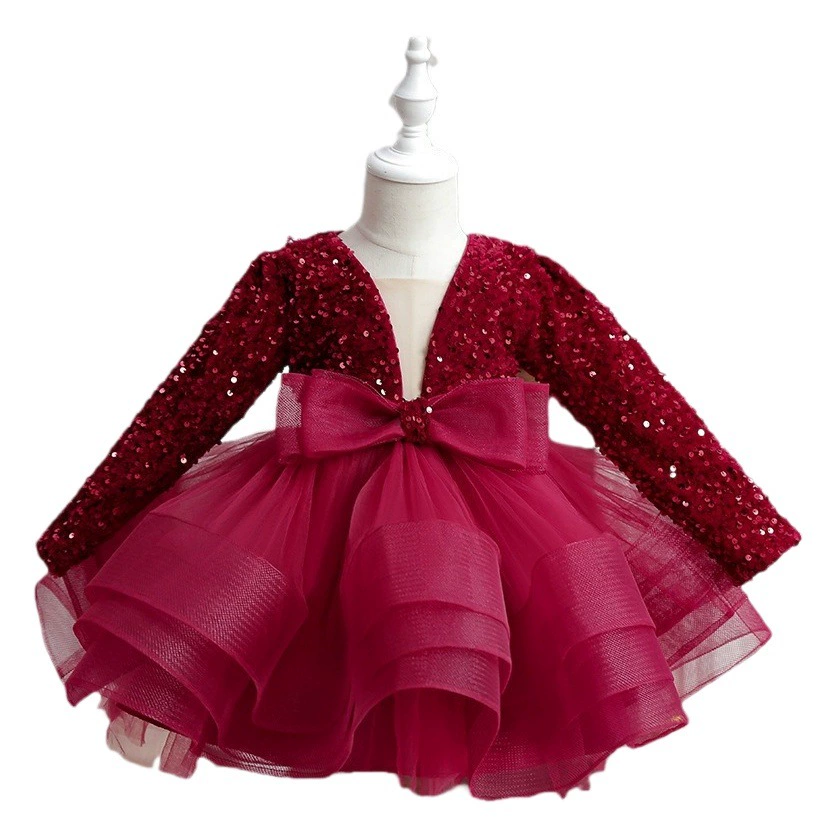 Платье принцессы для девочек на день рождения Осеннее и зимнее шоу шоу