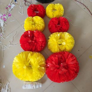 Steel wire handle cheerleading competition type cheerleading flower ball hand flower dance supplies large-scale activities cheer props