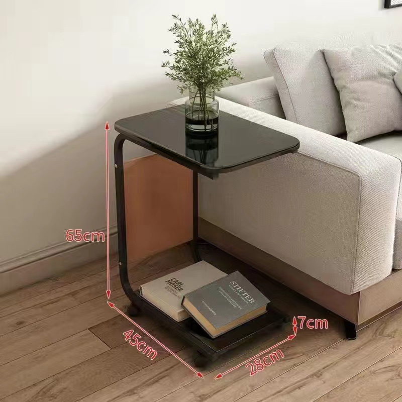 Mesa de té simple europea, mesa de té móvil pequeña, mesa de té de lujo ligera, mesa y silla de balcón, sala de estar, sofá, pequeño gabinete de mesa de té