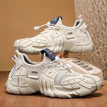 一件代发夏季新款飞织透气懒人潮鞋厚底潮流运动鞋跑步休闲鞋男鞋