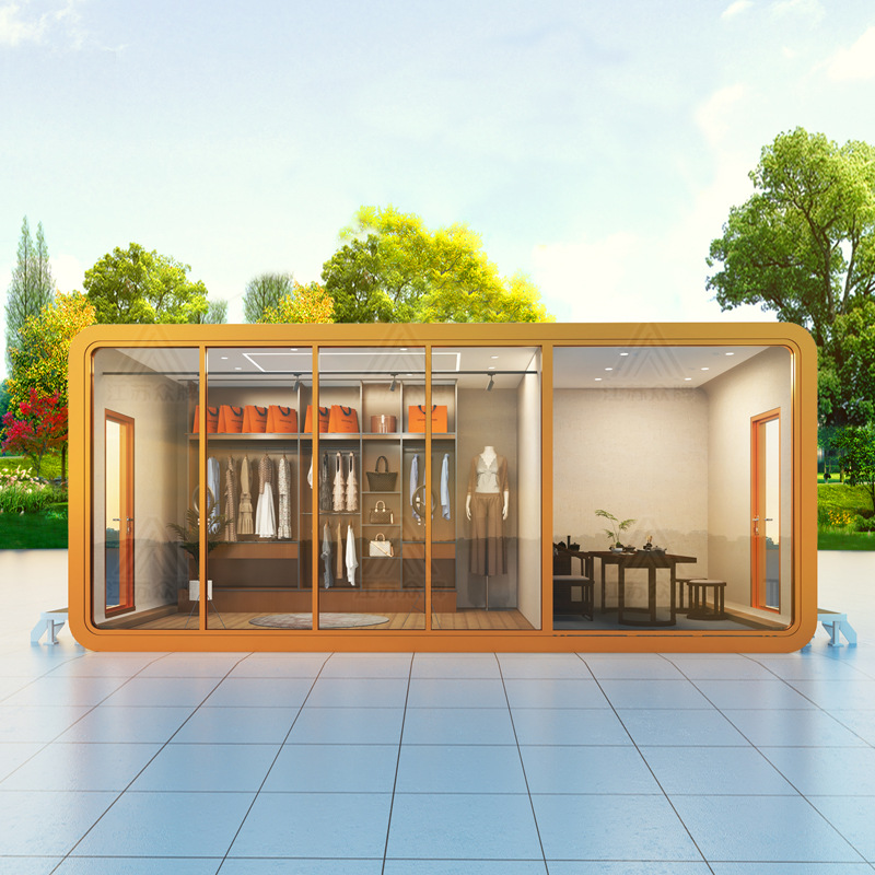 Apple Warehouse Casa móvil Área escénica al aire libre cápsula espacial Casa de familia Tienda Oficina Supermercado Casa de contenedores Quiosco