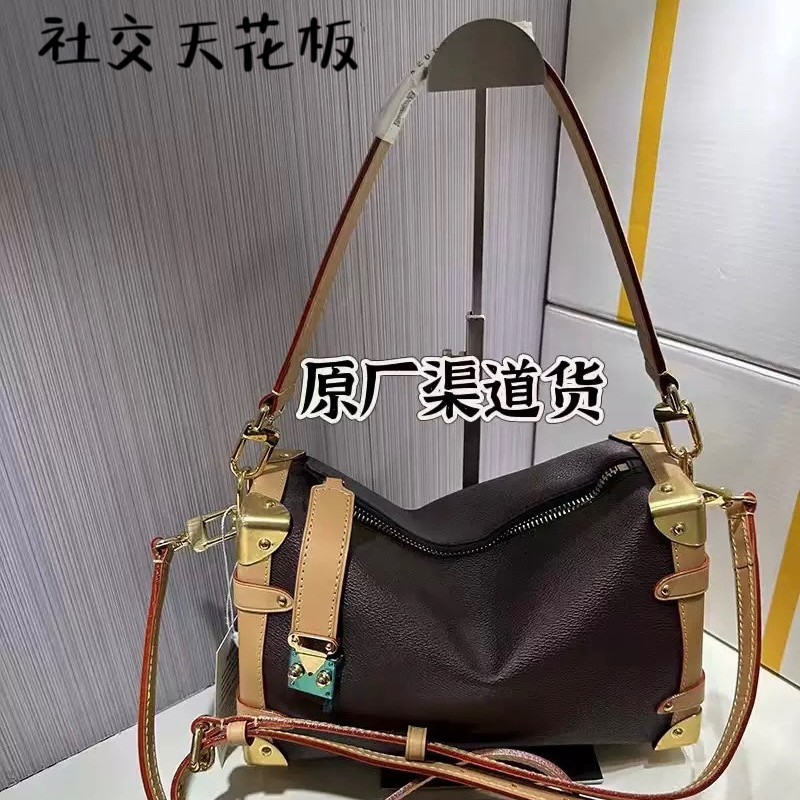 25新款经典软盒子老花包时尚潮流走秀款单肩斜挎手提百搭休闲|undefined