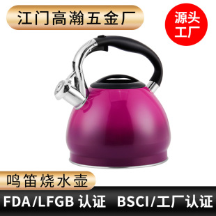 304 Stainless Steel Sound Kettle Gas Induction Cooker Household Kettle Gradient Color Thickened Compound Bottom Sound Kettle