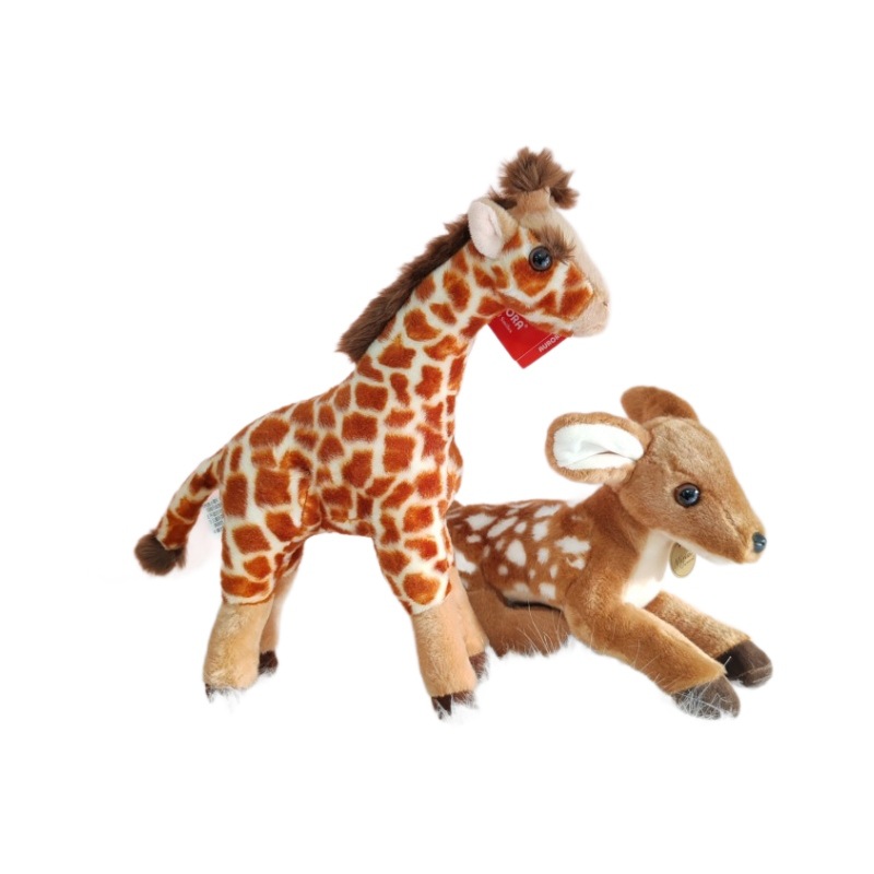 Aurora jirafa peluche cervatillo muñeca con soporte muñeca muñeca regalo de cumpleaños decoración transfronteriza