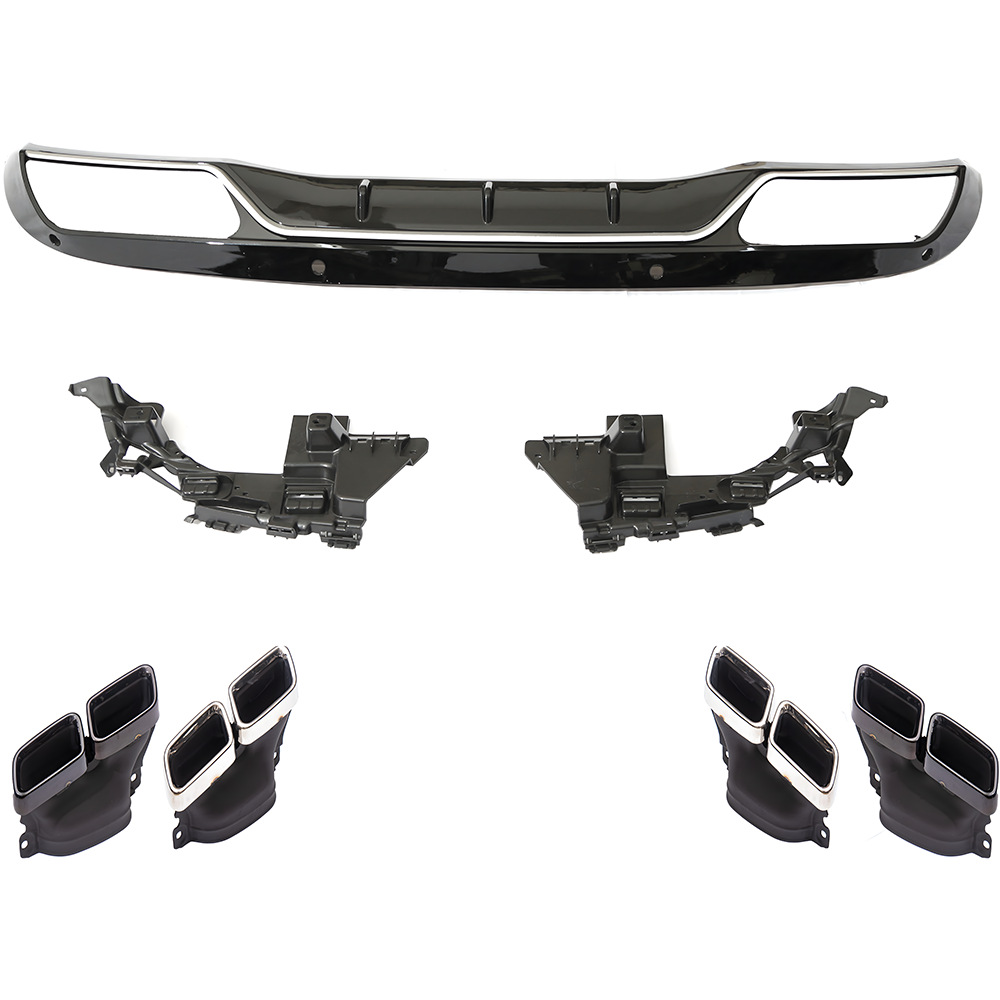 Suitable for Mercedes-Benz C-Class (15-18) W205-C205 Four-Door Sports Upgraded Tail Lip and Tail Throat Factory Direct Sale