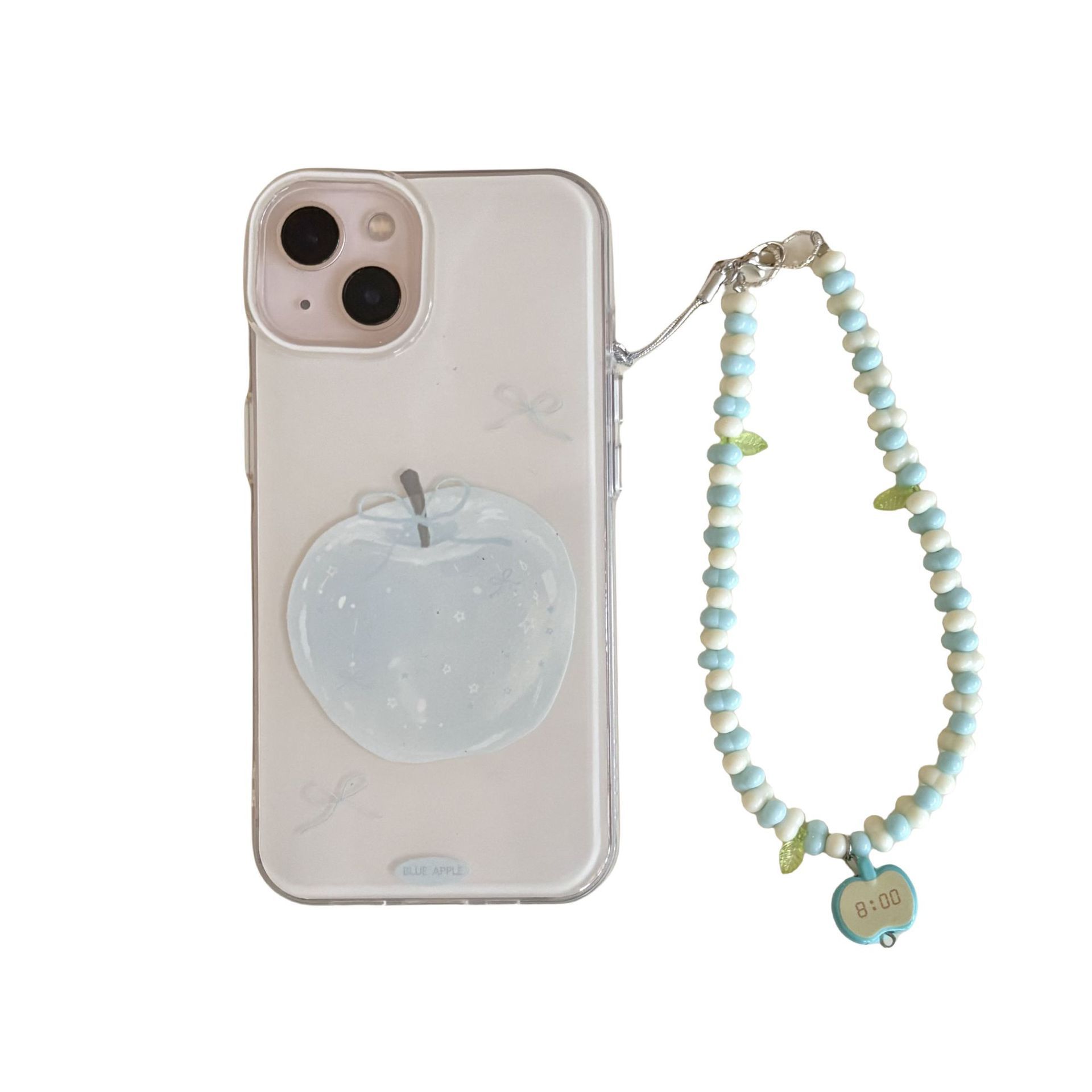Verano fresco azul apple iphone16ProMax/15 funda para teléfono móvil Apple 13/14 pulsera 16 mujeres