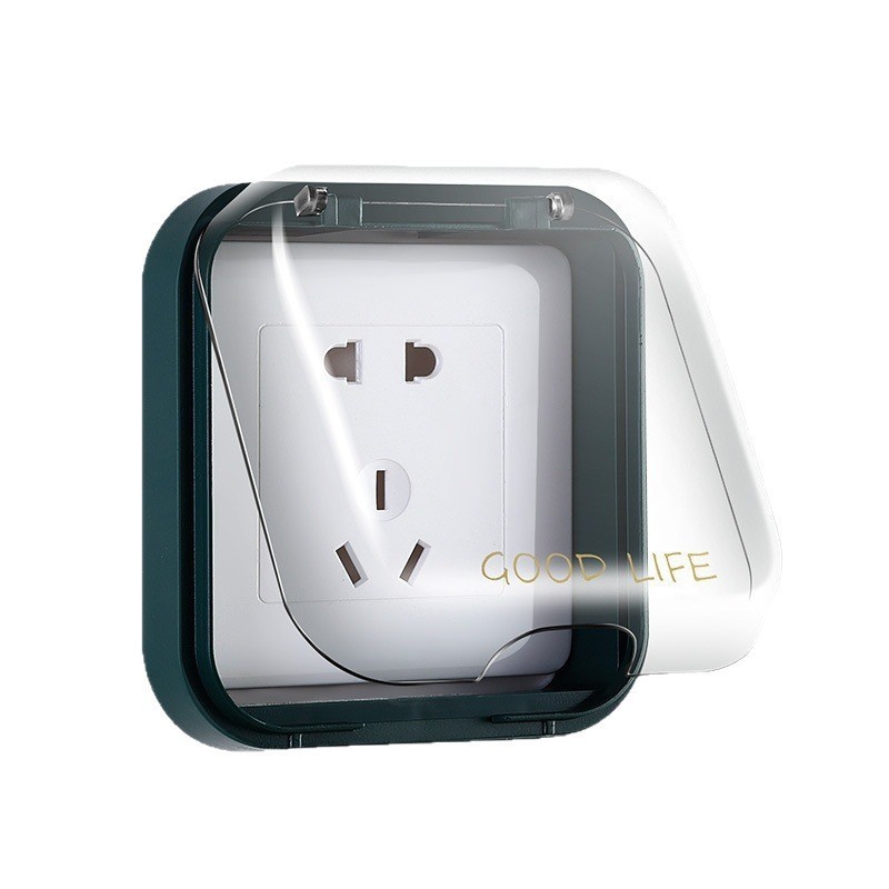 Tipo 86 interruptor cubierta impermeable socket cubierta protectora baño fuente de alimentación caja impermeable de baño placa de cubierta adhesiva a prueba de lluvia image 5