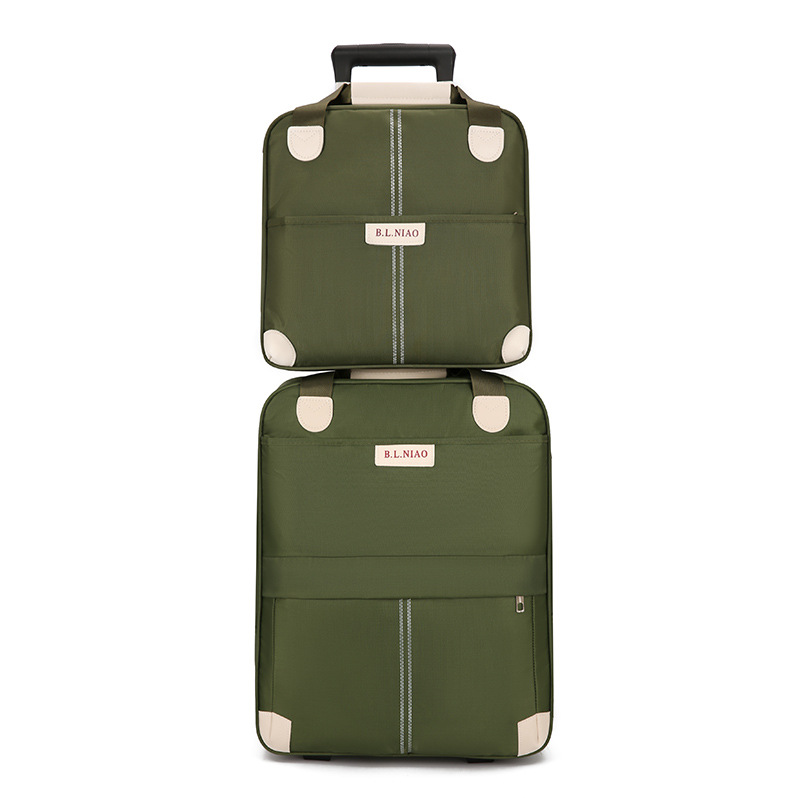 Regalo maleta de equipaje de la carretilla 2023 nuevo comercio exterior vertical Oxford bolsa de tela impreso logotipo equipaje