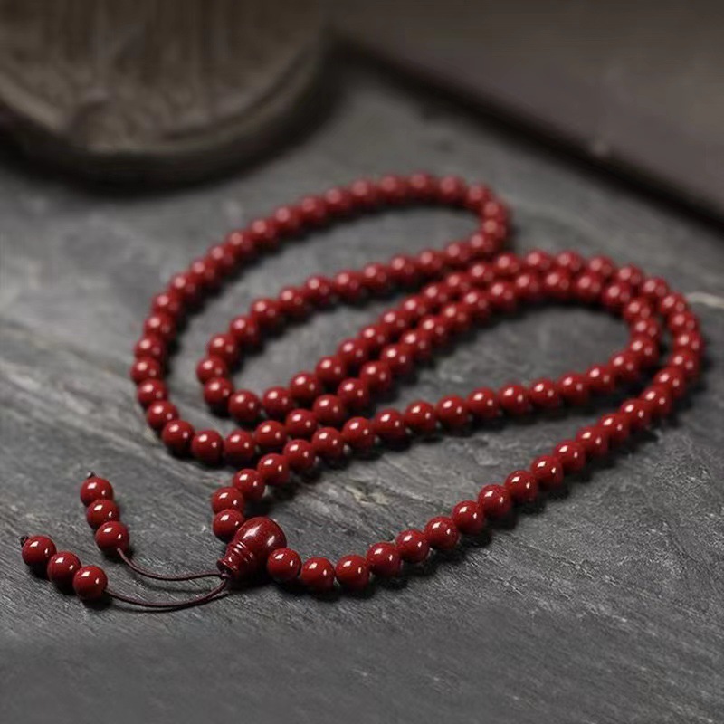 紫金砂朱砂ブレスレット108個の仏珠手串男女本命年朱砂多輪ブレスレット低含有量卸売り