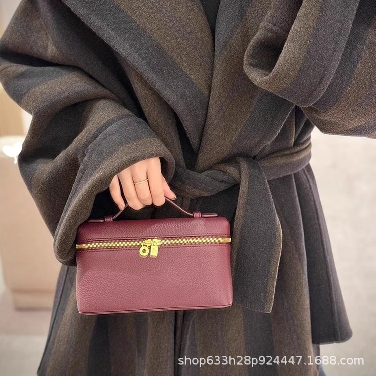 Bolso de almuerzo de cuero lp19 transfronterizo nuevo Gigi mismo bolso Kelly bolso litchi bolso simple bolso de hombro femenino