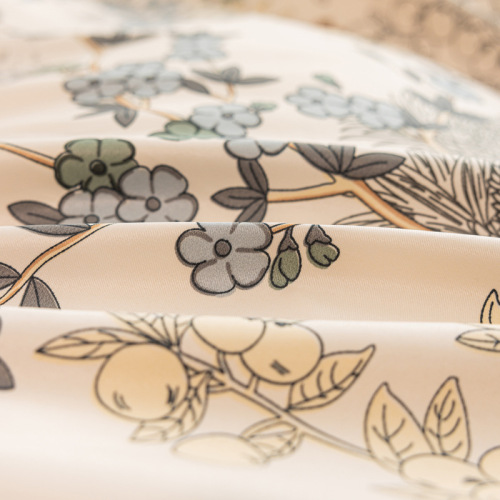 New A-Type Washable Ice Silk Printed Quilt Set, Simple Style Nantong Home Textiles 4-Piece Set Live Stream Small Order Customizable