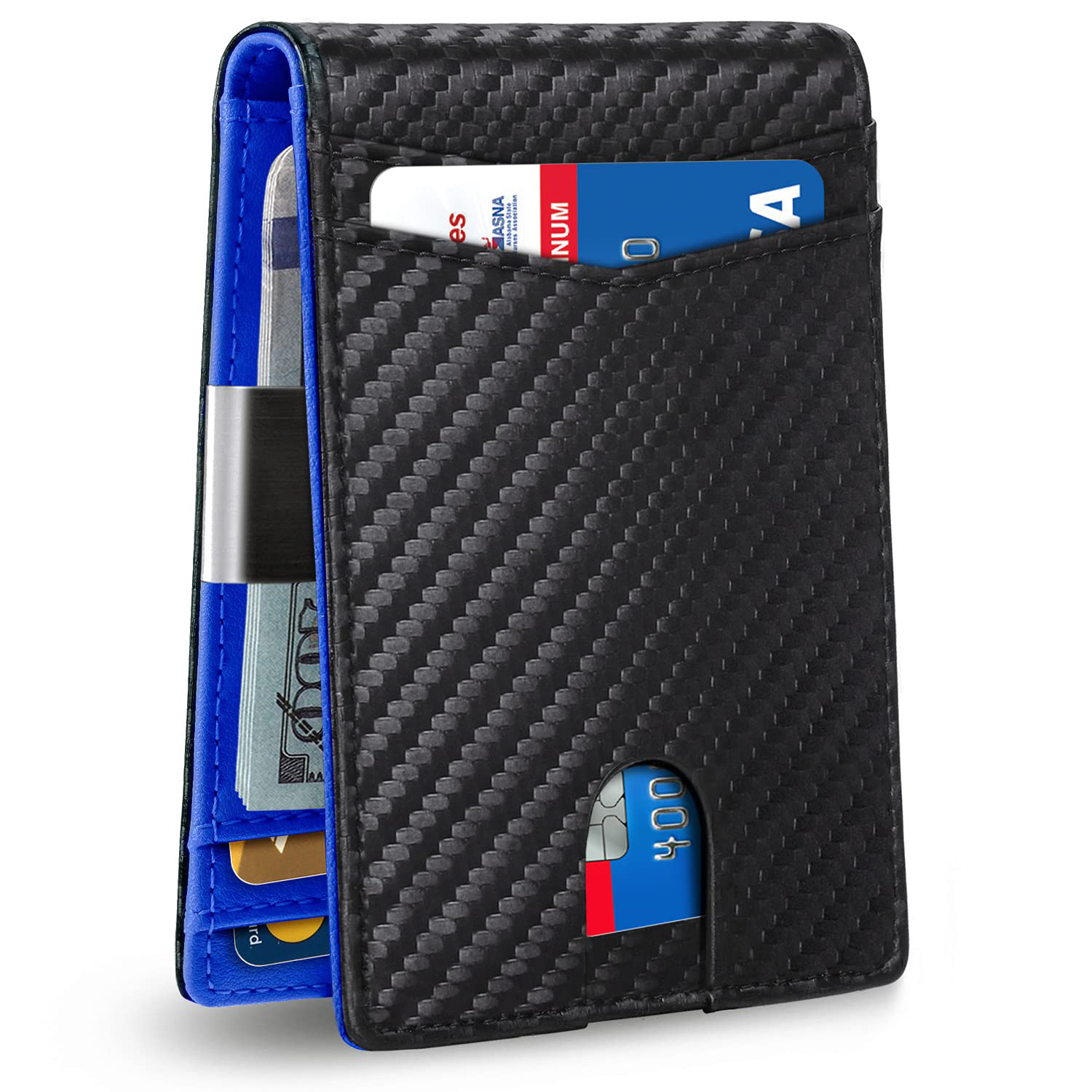 2022跨境爆款真皮錢(qián)包男款批發(fā) 牛皮美金夾男士碳纖維錢(qián)包定制