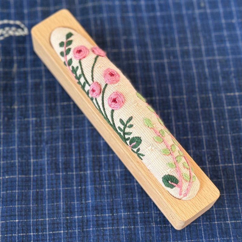 Lu bordado creativo aguja larga simple novato bordado flores y hierba sala de estar adornos hechos a mano bolsas de materiales de bordado diy