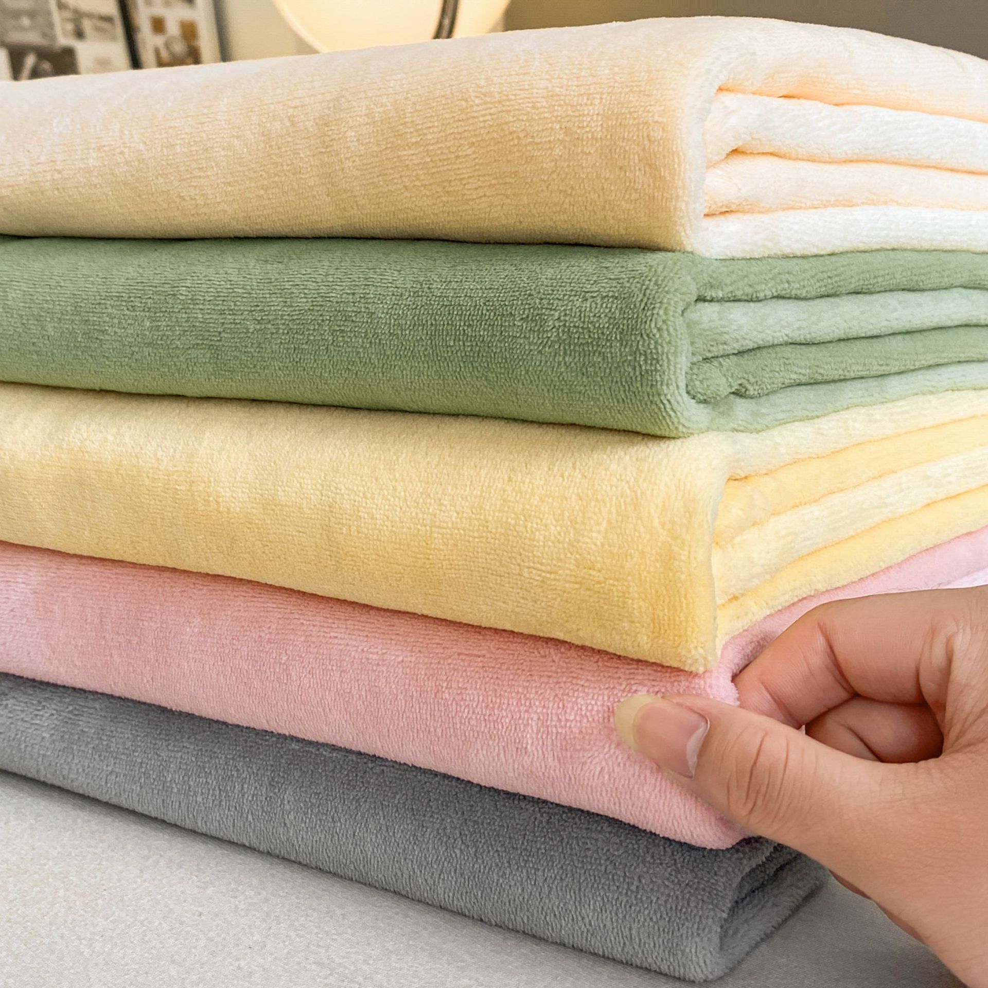 Solid color winter coral keep warm flannel sheet