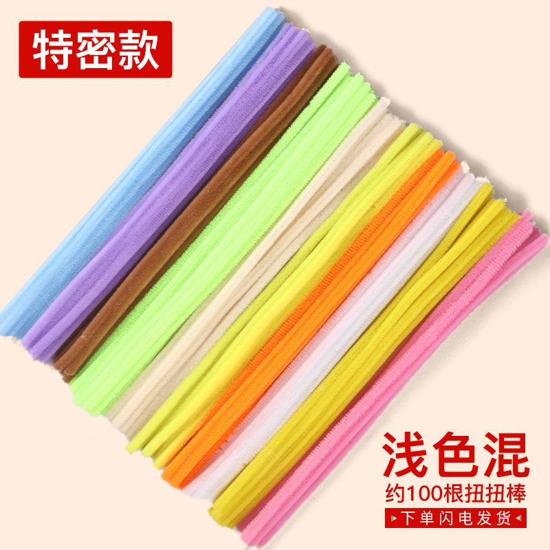 Macaron de color, raíz de pelo, cifrado, bricolaje hecho a mano, barra de torsión, venta al por mayor, juguetes para niños, paquete de material de arte