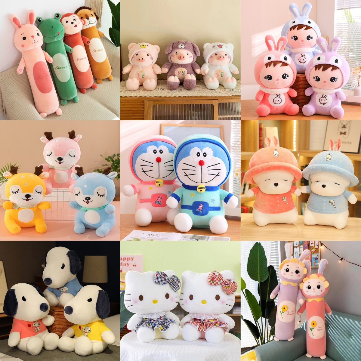 Nuevos dibujos animados 50CM muñecas grandes juguetes de peluche 15 pulgadas muñecas agarrar muñecas boda juguetes al por mayor