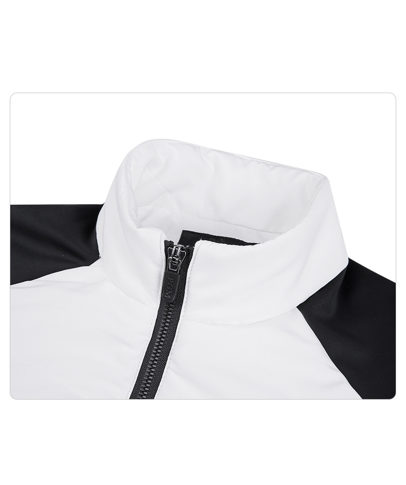 Áo khoác golf nữ chần bông giữ ấm phối màu tôn dáng — Yf514-xanh Navy Trắng [chần bông], Yf514-trắng Đen [chần bông] chi tiết 10