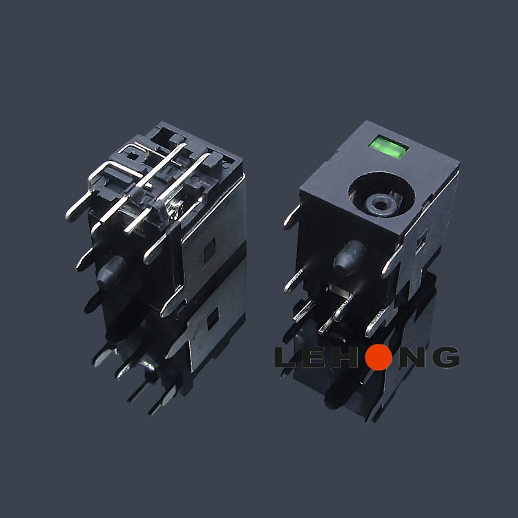 DC-222带灯板上型/笔记本电源母座/10A母座/DC电源插座/DC插座