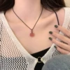 Розовый кристалл, коготь кошки, подвеска