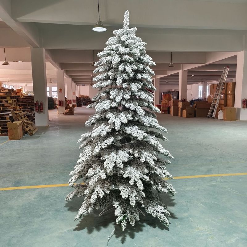 スポットpvcランプスプレー雪植毛自動木2.1mシミュレーション雪樹商超大型装飾クリスマスツリークロスボーダー|undefined