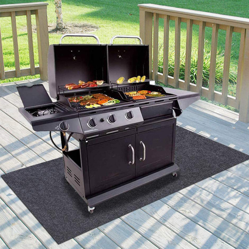 Amazon Venta caliente multiusos alfombra de piso brasero Kang barbacoa horno estera al aire libre ignífugo barbacoa estera resistente al aceite