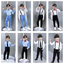 男童礼服套装英伦风衬衫背带裤男孩花童主持钢琴表演服装儿童正装