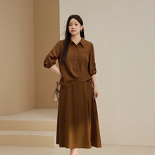 【知性时尚套装】纤莉秀大码女装时尚垂感显瘦两件套装胖mm秋新款